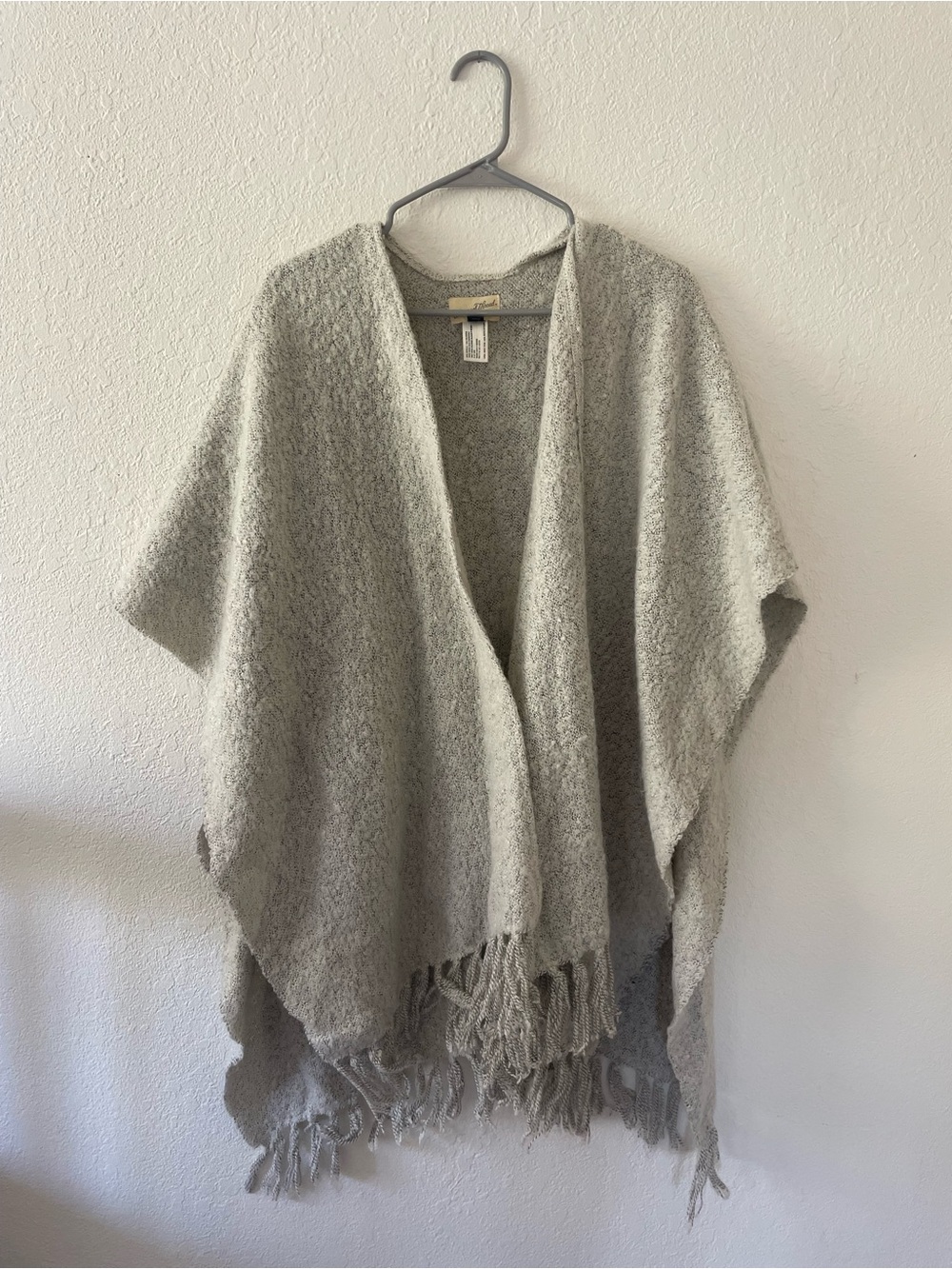 Universal Thread Gray Wool Blend Poncho Shawl